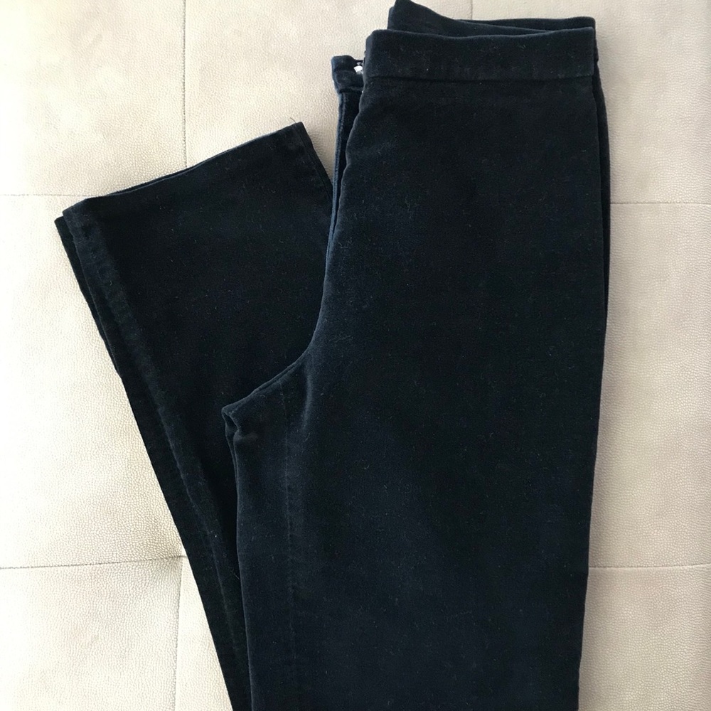 ♓️🅿️Ralph Lauren high waist black velvet pants - Picture 1 of 11